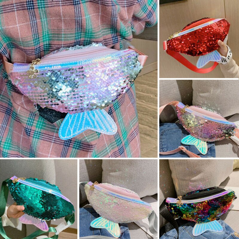 Nuovi Bambini Svegli di Paillettes ottavino Sacchetto Della Borsa Singolo sacchetto di Spalla Crossbody Borsa di Modo Marsupi Borse Della Moneta per I Bambini Petto Borse