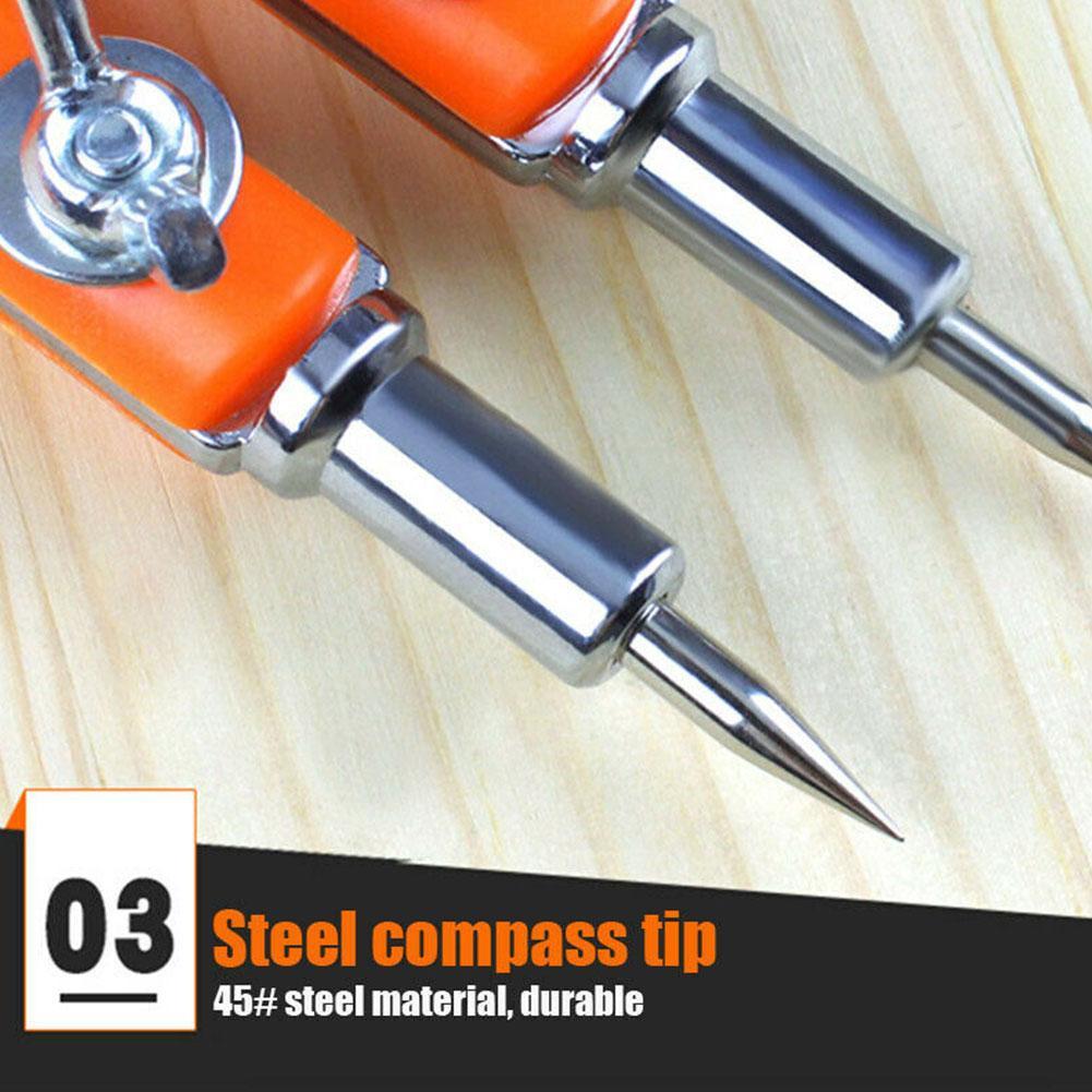 Carpenter Precision Pencil Compasses Large Diameter Adjustable Dividers Marking And Scribing Compass For Woodworking
