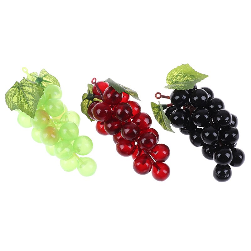 Uvas artificiales de plástico de tacto Real, decoración para de boda, 1 Uds.