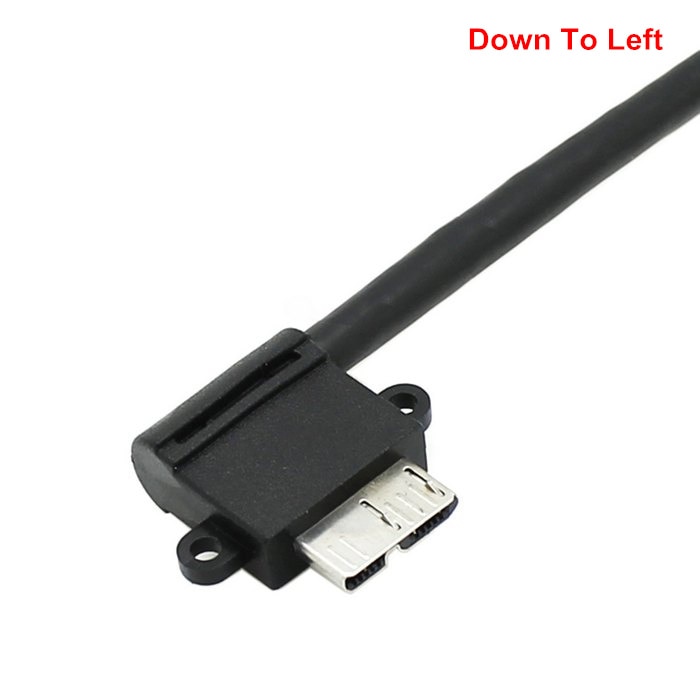Up & Down Angled 90 Degree USB 3.0 to Micro 10Pin Right & Left Angled Cable 20cm for & Hard Disk SSD