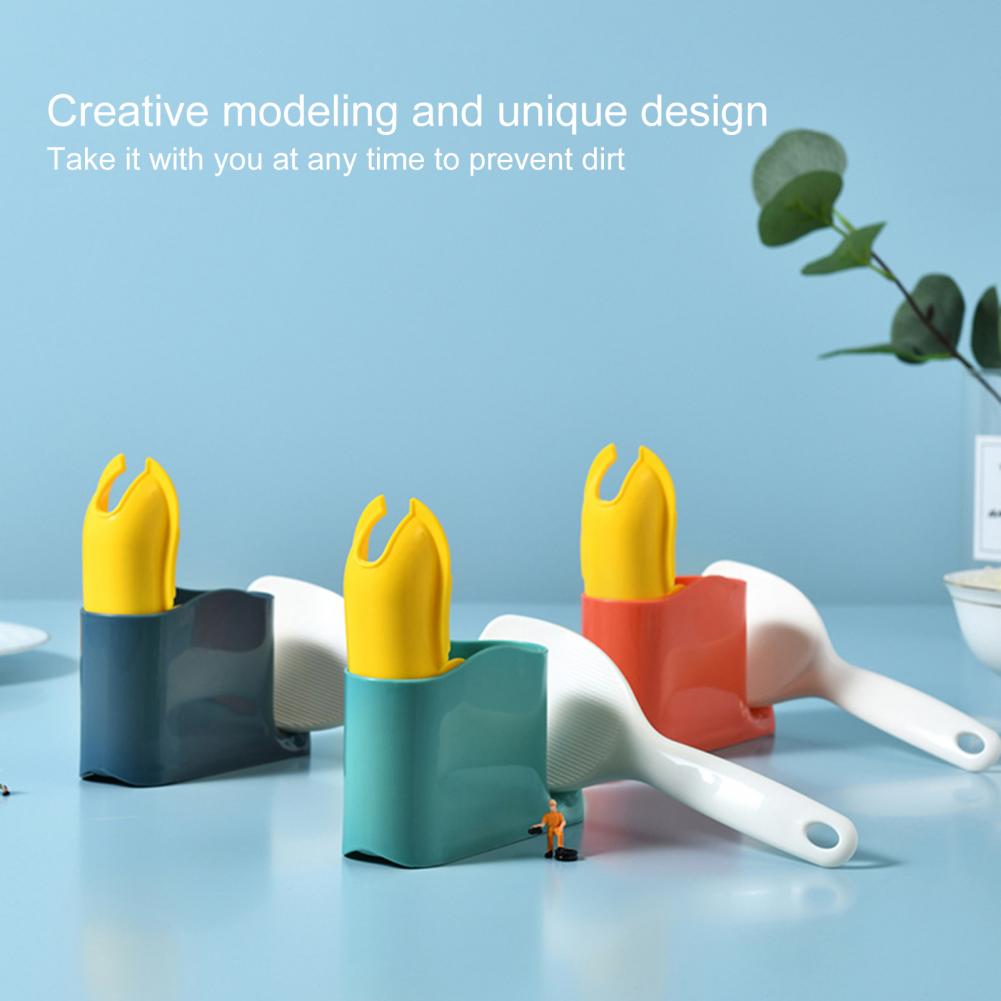 1 Set Rijst Lepel Houder Nuttig Rijst Paddle Spatel Opslag Houder 3 Kleuren Spatel Houder Case