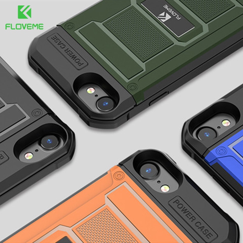 FLOVEME Battery Charger Case For iPhone 6 6s 7 8 Plus Power Bank Case Portable External Backup Charging Case Cover 3000/4200mAh