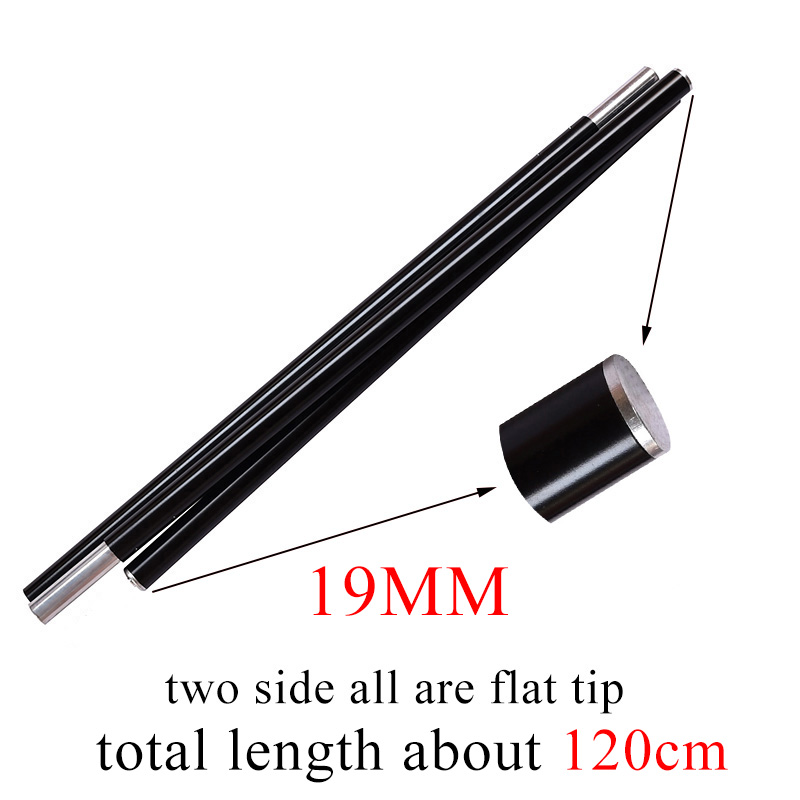 Cest UL 120CM Long Diameter 13MM/16MM/19MM BLACK/RED Color Tent Rod Support Pole Shelter Tarp Canopy Aluminium Alloy