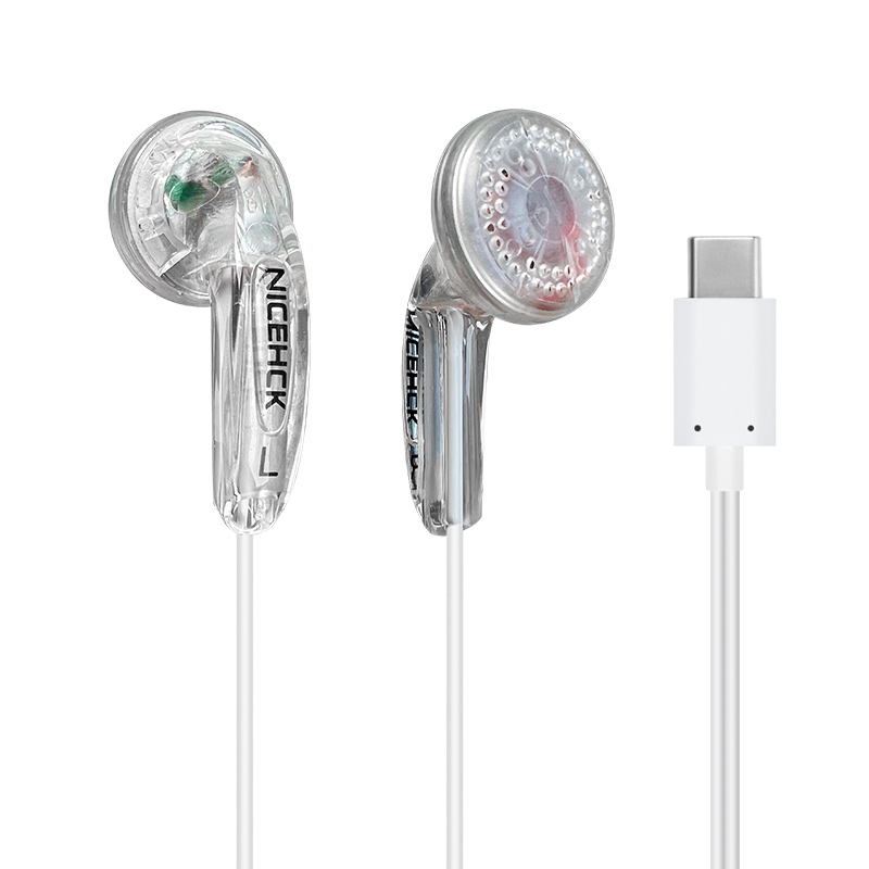 NICEHCK Traceless 3.5mm HIFI Earbud 15.4mm Dynamic Driver Unit DJ Bass Earphone Wired HD Microphone Headset EB2S/B40/B70/VIDO: Mięta