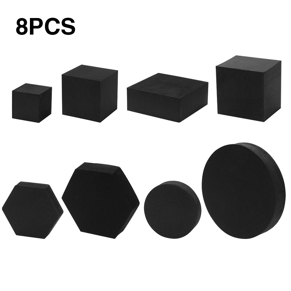 8pcs Hard Foam Shapes Makeup Tools Studio Shooting Props Geometric Cube Cosmetics For Lipstick Craft Photography Background: black