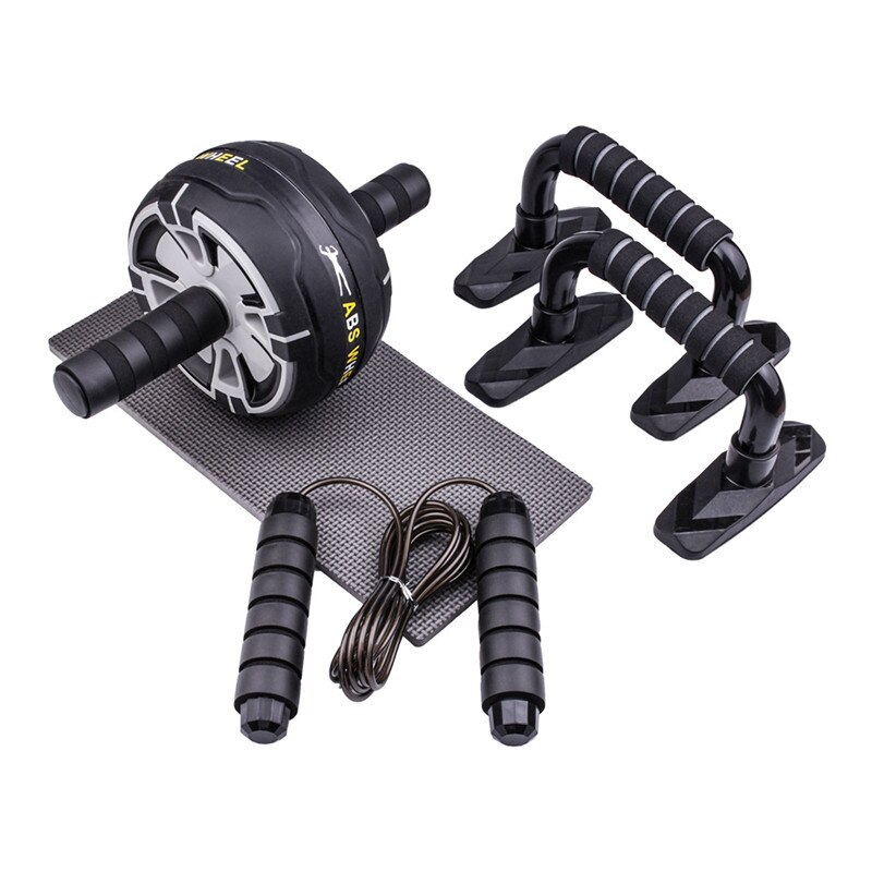 Xc-tewatwo rodillo de rueda Abdominal con soportes de empuje-ups cuerda de salto Ab rodillo mano fortalecedor entrenador muscular equipo de Fitness
