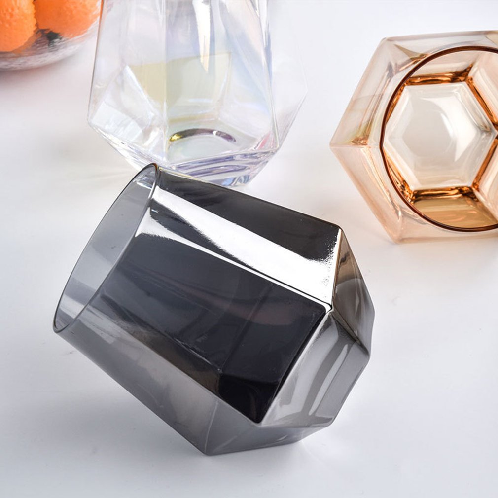 Phnom Penh Diamond Colorful Glass Bar Hexagonal crystal Whiskey spirits glass Juice cup Wine set