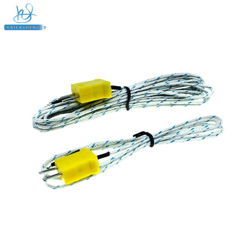 K-type temperature sensing probe instrument temperature measurement line 1/2/5 meter surface thermocouple probe sensing line