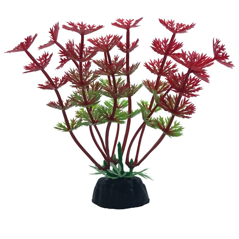 Ongeveer 10cm prachtige kunstmatige plastic aquariumplanten landschapsdecoratie aquarium waterplant gras ornament plastic decoratie: 14