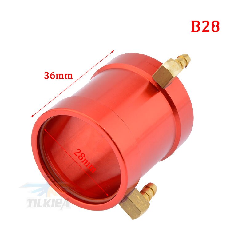 Barca del Rc CNC Marine Giacca di Raffreddamento ad Acqua Del Motore Watercool Giacca per B20/B28/B36/B40 ID 20/28/29/36/40 millimetri Barca del RC Motore Brushless: B28 Red 2836