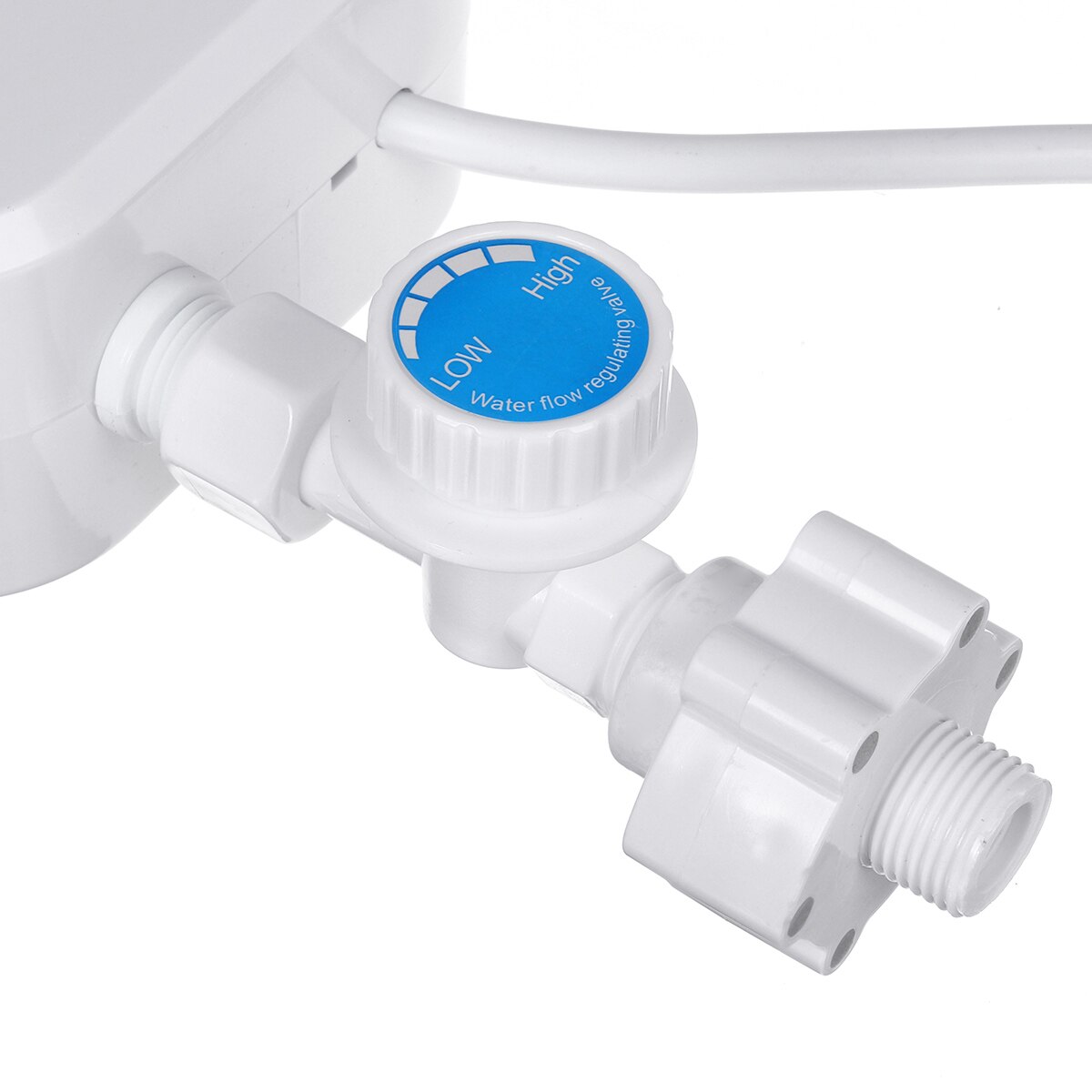 RX-21,3500W 220V Mini Water Heater Electric Tankless Household Bathroom Faucet with Shower Head LCD Temperature Display