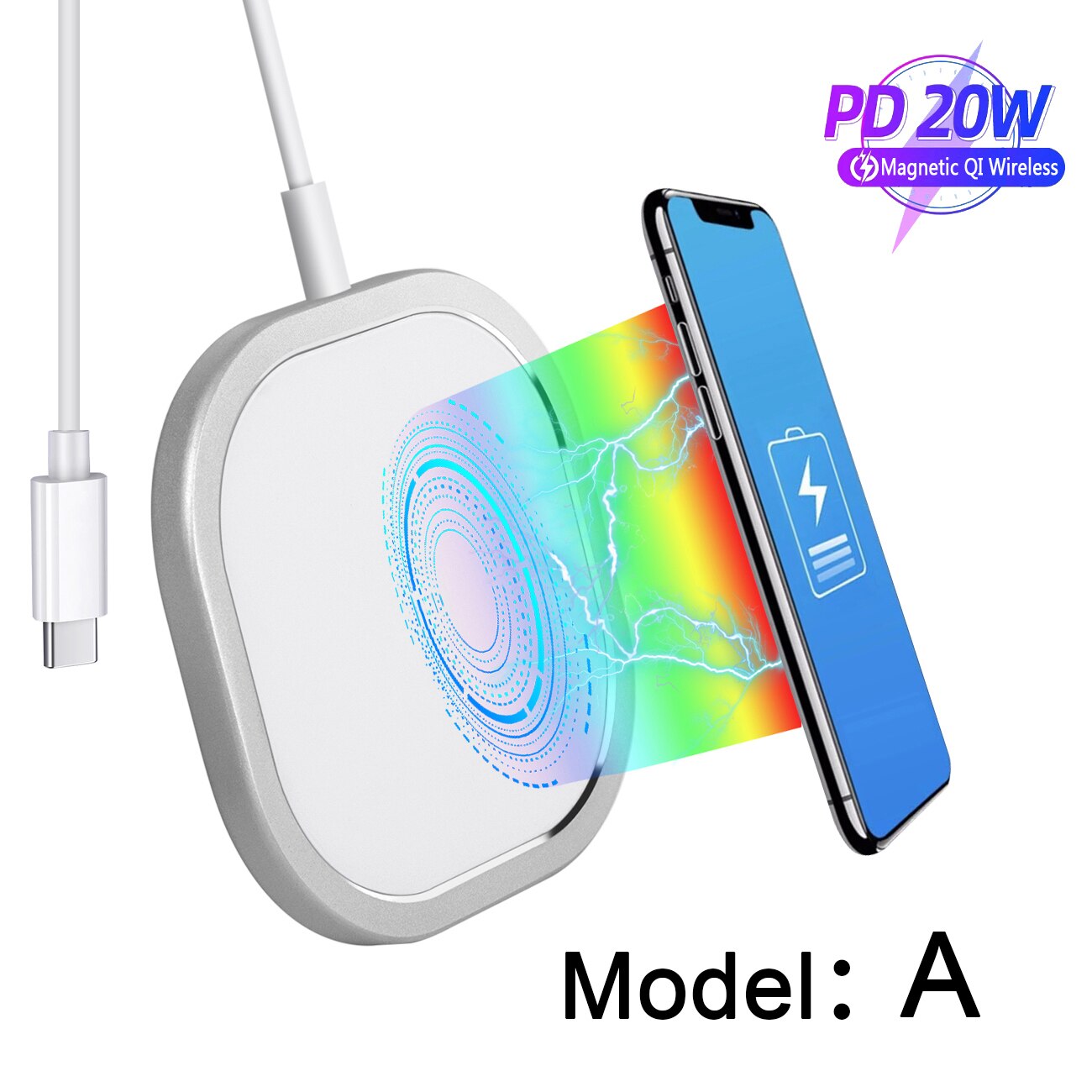 Snelle 20W Pd Draadloze Oplader Magnetische Veilig Draadloos Opladen Voor Iphone 12 Mini Pro Max Lichtgewicht Type-C oplader Voor Iphone 13: A