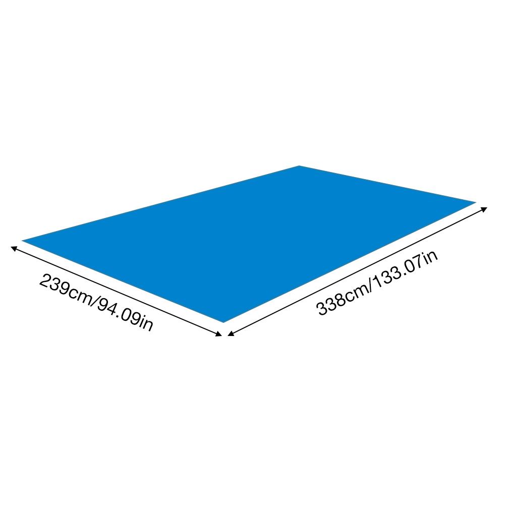 338x239CM Swimming Pool Mat Rectangular Foldable Polyester Pool Floor Cloth For Inflatable Swimming Pools Outdoor Swimming Tool