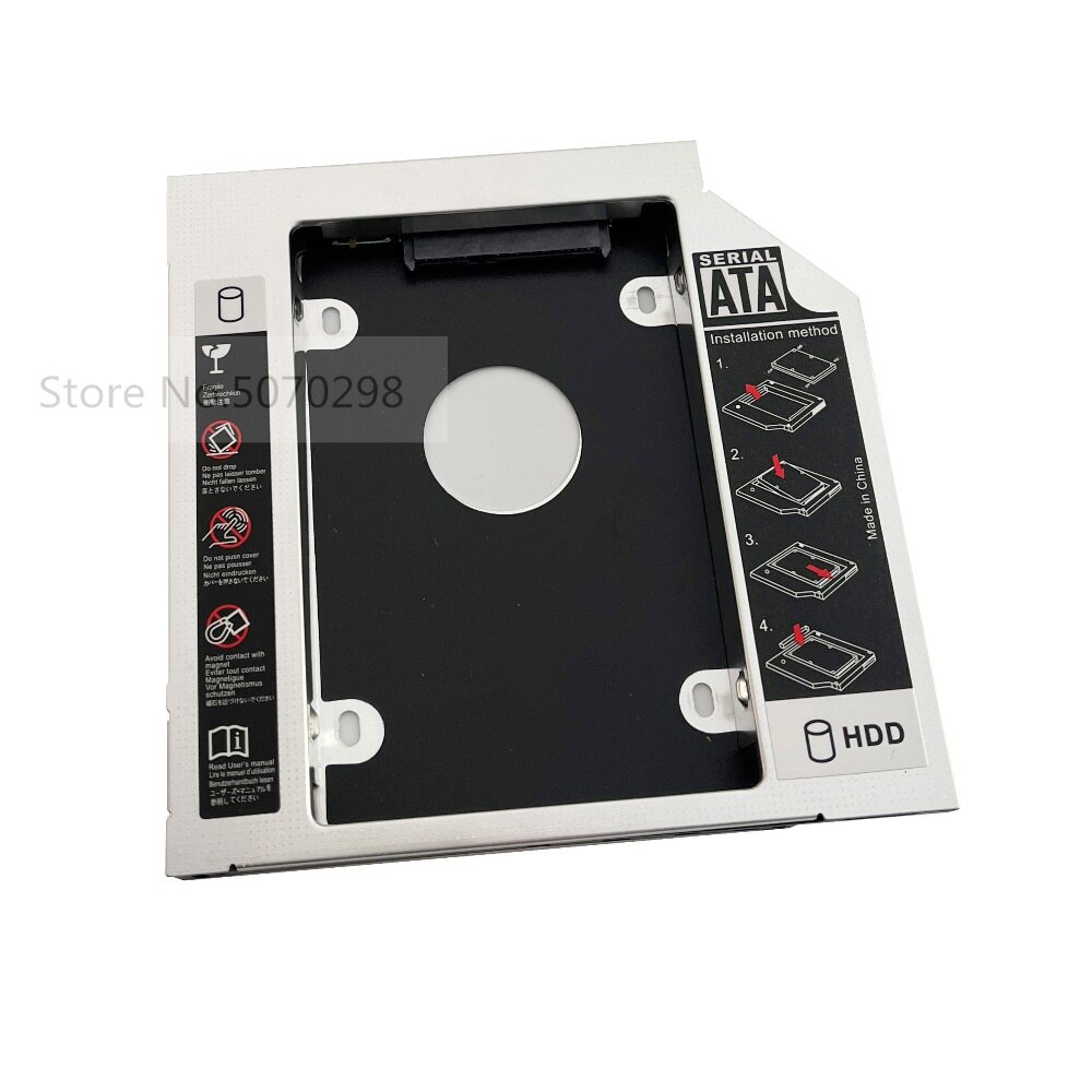 12.7mm 2nd HDD SSD Hard Drive Optical bay Caddy Frame Adapter for Dell Inspiron M5010 N5010 N7110 N7010 N5110 DS-8A5SH DVD ODD