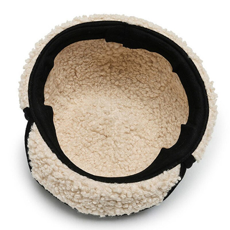 Novelty Winter Thermal Bomber Hats For Men Women ins Style Velvet Thicken Lamb Wool Biker Windproof Hat Earmuffs Cap Ski Cap