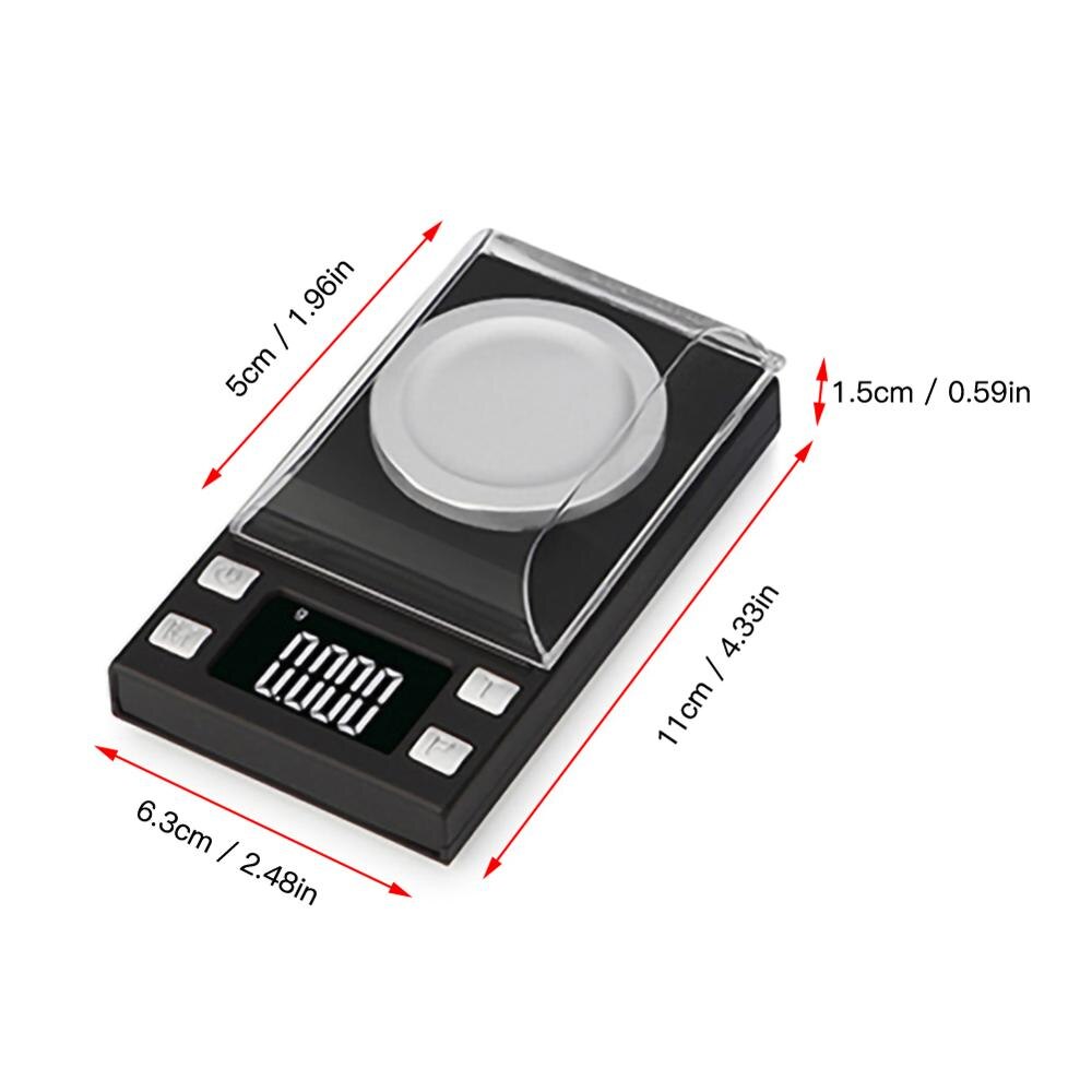 100g/50g/20g/10g Electronic Scales 0.001 LCD Digital Scale Jewelry Medicinal Herbs Portable Lab Weight Milligram Scale