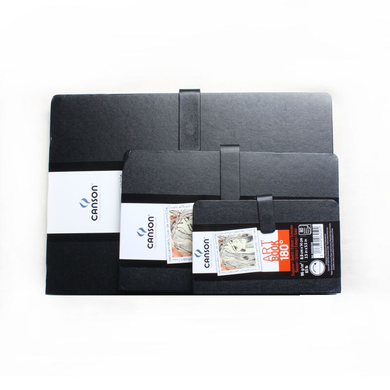 Imported Frence CANSON Canson sketchbook Hard shell magnetic buckle acid-free wood pulp painting book 180 degrees 96g sketch boo