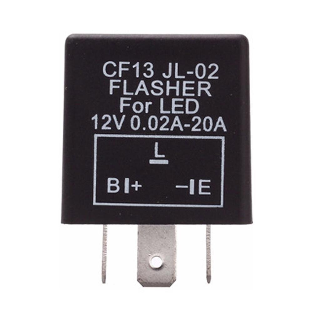 3pins Car Motorcycle LED Flasher Relay 12V Universal Freauency LED Turn Signal Electronic Light Flasher Relay Blinker Adjus K2H6: 12VCF13 JL02