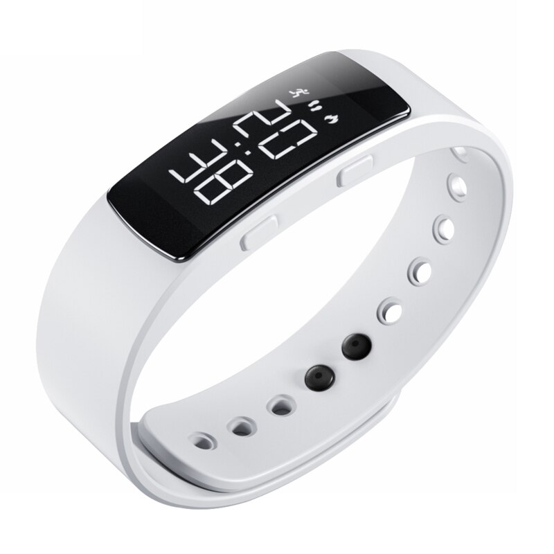 2020New Smart Horloge Mannen Wekker Sport Waterdichte Smart Armband Mannen Chronograaf Passometer Sleep Tracker Kinderen Armband: WHITE