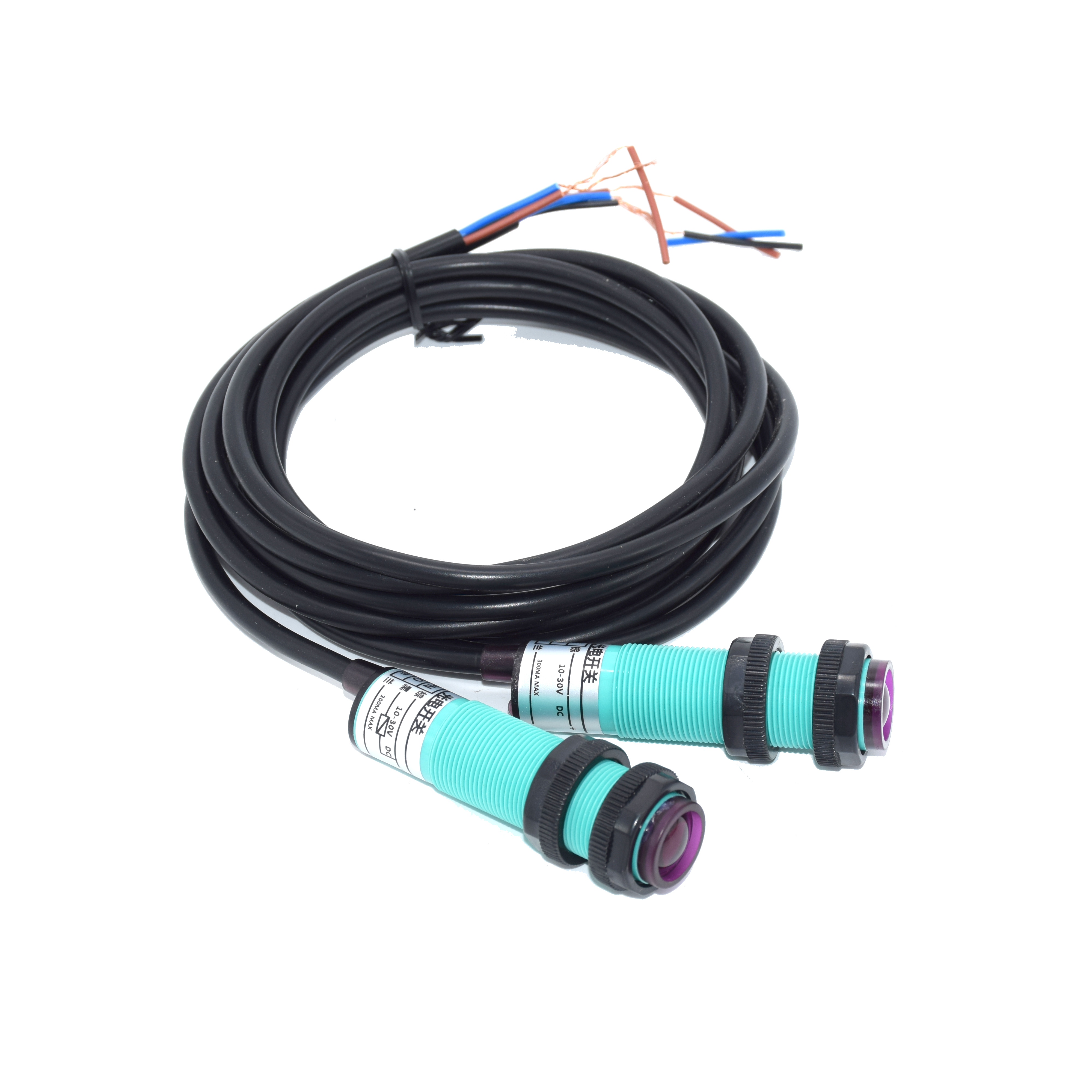 Sensor de haz infrarrojo, interruptor fotoeléctrico, fotocélula, barrera de luz, 8m de distancia de detección para abridor de puerta oscilante deslizante, DC10 ~ 30V