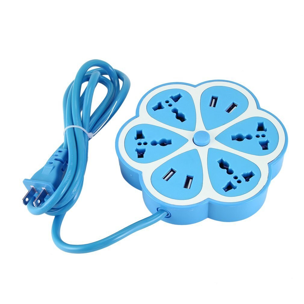 YPAY Power Strip - 1.8m Extension Cord - 12 Outlets - 4 USB Ports - Surge Protection