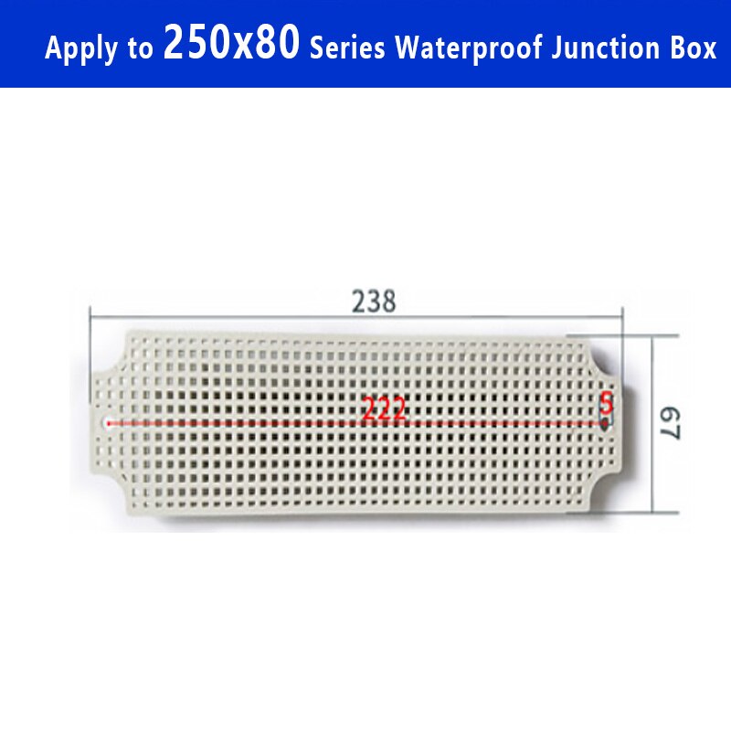 Caixa de plástico à prova d' água ip67, placa inferior de instalação, acessórios de material abs: Cinza escuro