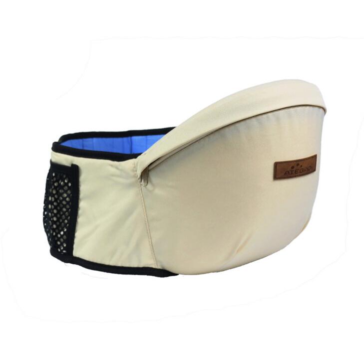 bevel 45 degree baby waist stool baby seat hold baby waist stool strap: Beige