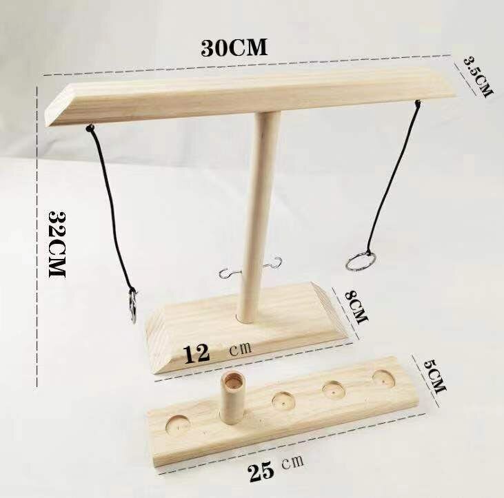 Giocattoli per feste tempo libero stile industriale Bar negozio di bevande anello di legno fatto a mano ganci di lancio gioco interattivo veloce per Bar casa calda