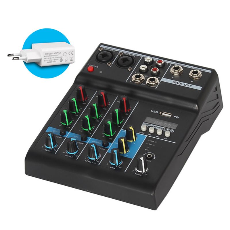 4- kanal-bluetooth-soundmischpult für karaoke: Steckertyp eu