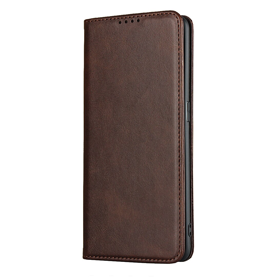 Leather case For OPPO Find X2 Pro 6.7" Flip case card holder Holster Magnetic attraction Cover Case Wallet Case: Brown / Only Case