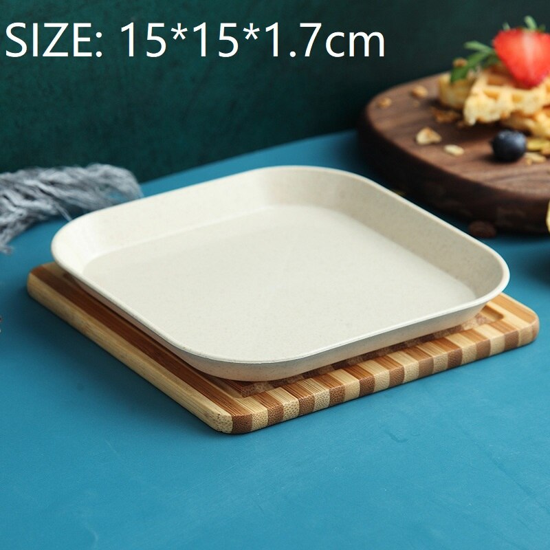 Couverts portables de voyage, boîte de couverts portables de voyage Style japonais couteau à paille de blé fourchette cuillère baguettes pour étudiants service de vaisselle de cuisine 4 pièces/ensemble: B4-1pc plate