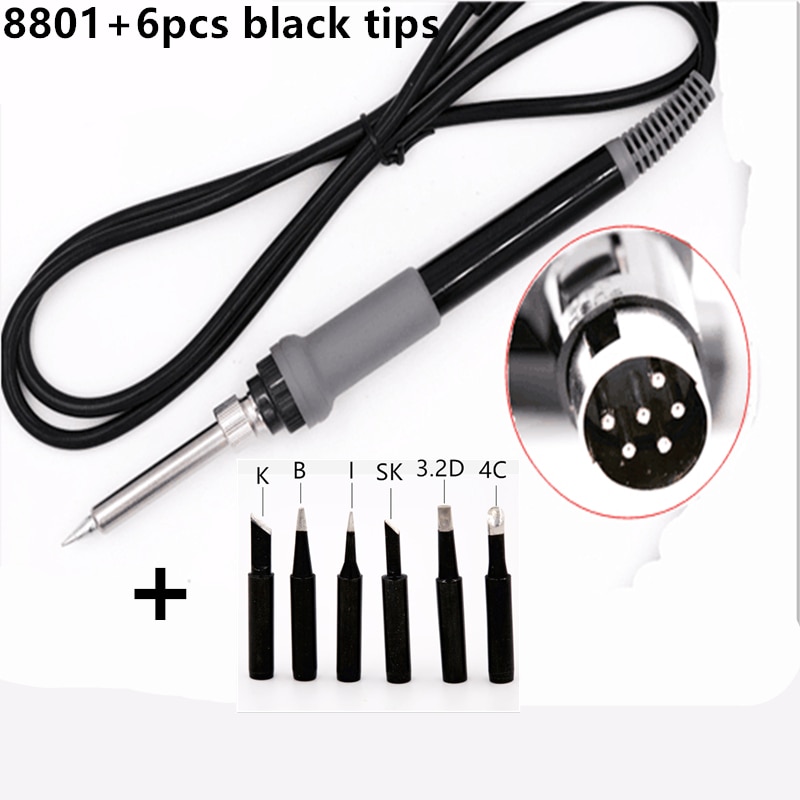 SZBFT Fx-8801 FX8801 Soldering iron Replacement Handle with 6pcs tips for HAKKO FX-888 FX-888D Solder Station