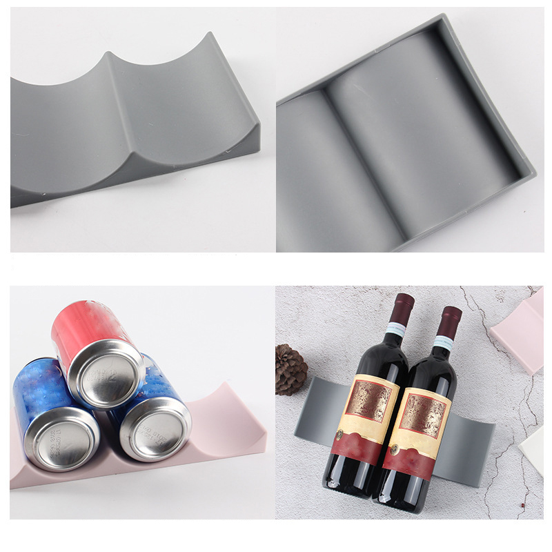 Wine rack stackable bottle rack countertop beverage bottle storage rack wine bottle can storage device for desktop refrigerator