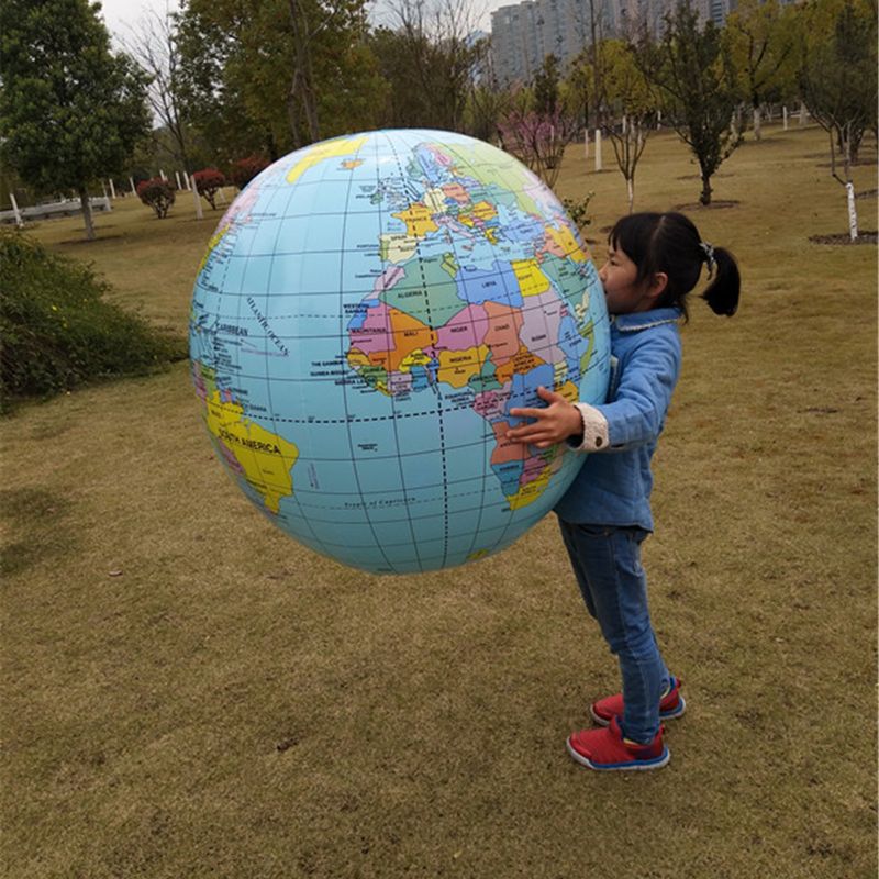 Jumbo Opblaasbare Globe 90Cm Early Educatief Opblaasbare Aarde Wereld Geografie Globe Kaart Ballon Speelgoed Strand Bal Kinderen Speelgoed