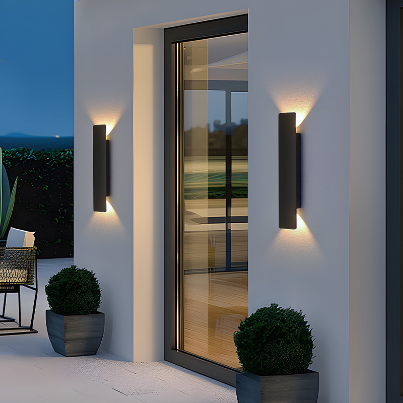Outdoor Waterdichte Wandlamp Moderne LED Lamp Zwart Wit Aluminium Up Onderlicht Wandlampen Waterdicht IP65 110V 220V Armaturen