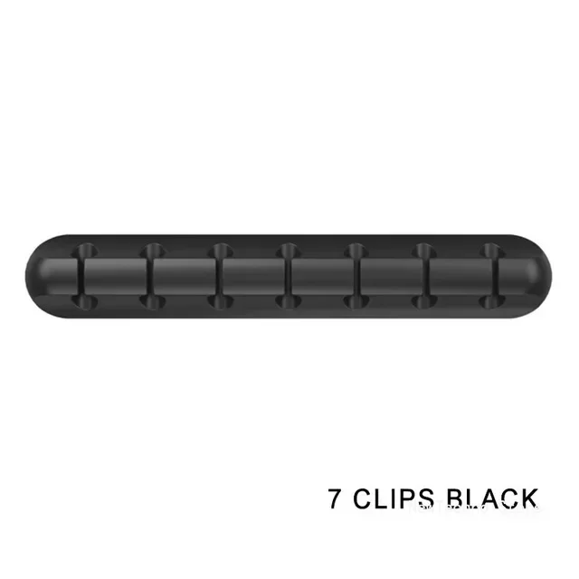 Cable Organizer Silicone USB Cable Winder Desktop Tidy Management Clips Cable Holder for Mouse Headphone Wire Organizer: green