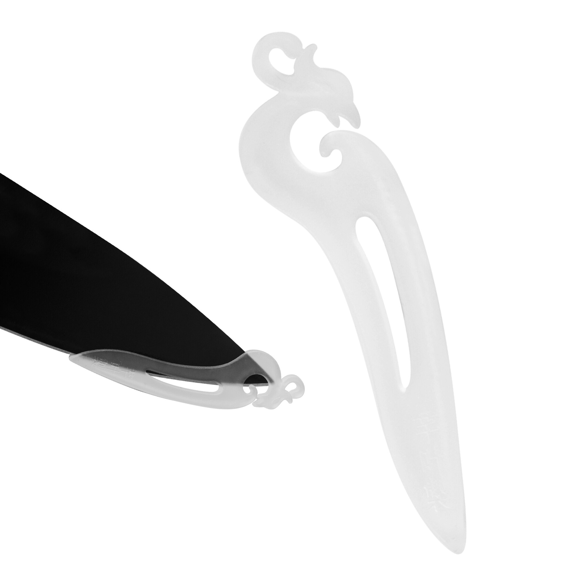Couvercle de pointe de couteau de cuisine, 50 pièces/lot, blagues pratiques, couvercle de protection, couteau élargi, pointes de couteau en plastique, étui transparent: Clear