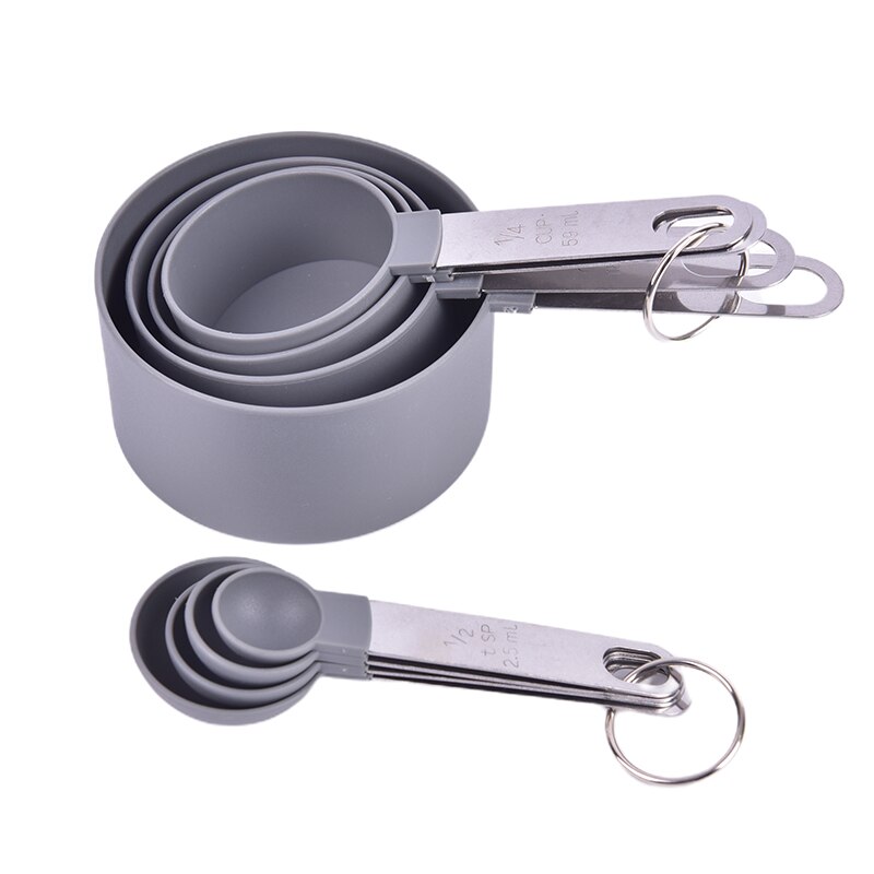 8 Uds cucharas de medir de cocina cucharadita de café cucharada de azúcar pastel hornear harina tazas de medir cocina utensilios de cocina