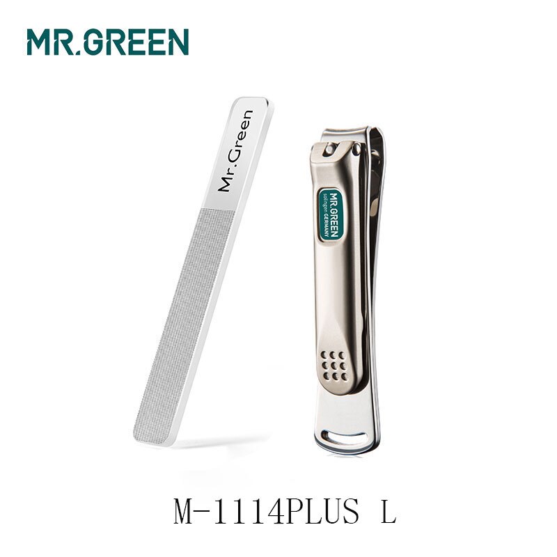 Mr. Groen Nagelknipper Rvs Nail Cutter Clippers Nagelvijl Set Manicure Beauty Pedicure Vinger Teen Schaar: 1114PLUS L