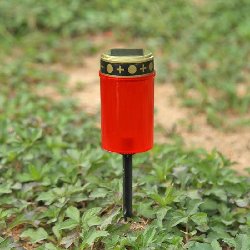 Cimetière rituel électronique LED bougie lampe sans flamme solaire décoratif thé lumière Performance Stable aucune sécurité de chauffage