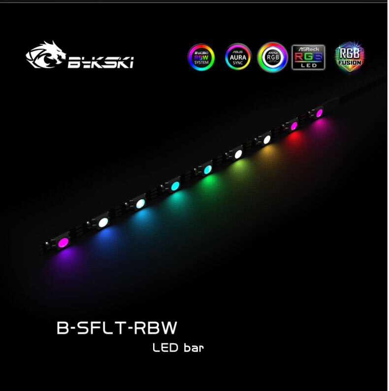 Bykski 5v 3- pins a-rgb niet-waterdichte zachte strip / led-lichtstrip voor cpu-gpu-blok / pomp / waterwegbordvervanging d-rgb: Lengte 150mm
