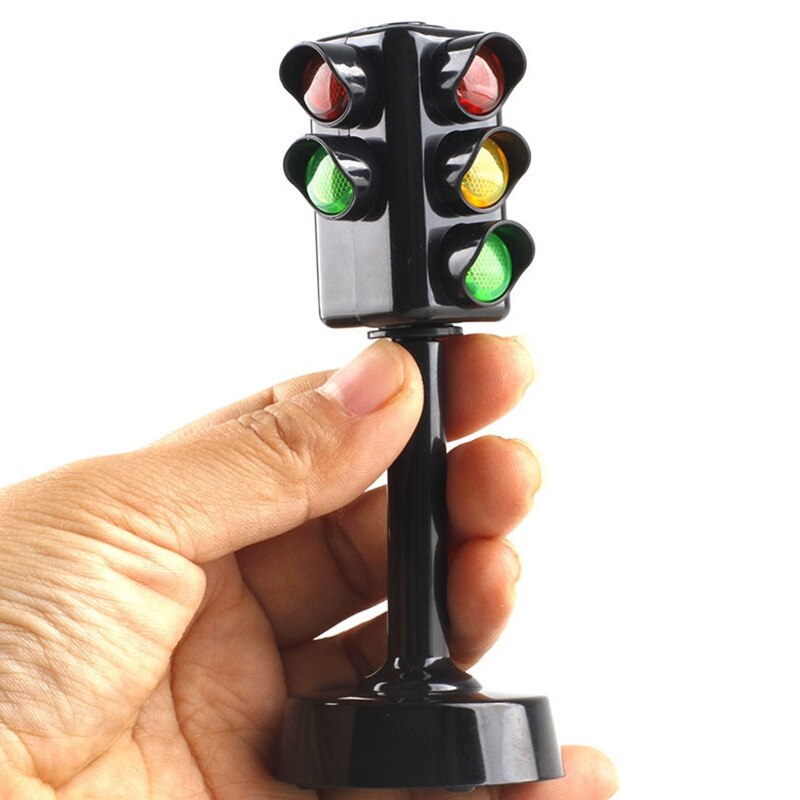 5Pcs Family Traffic Safety Education Toy Traffic Lights Car Toy Collection Model Red Green Light Lamp Kids Baby