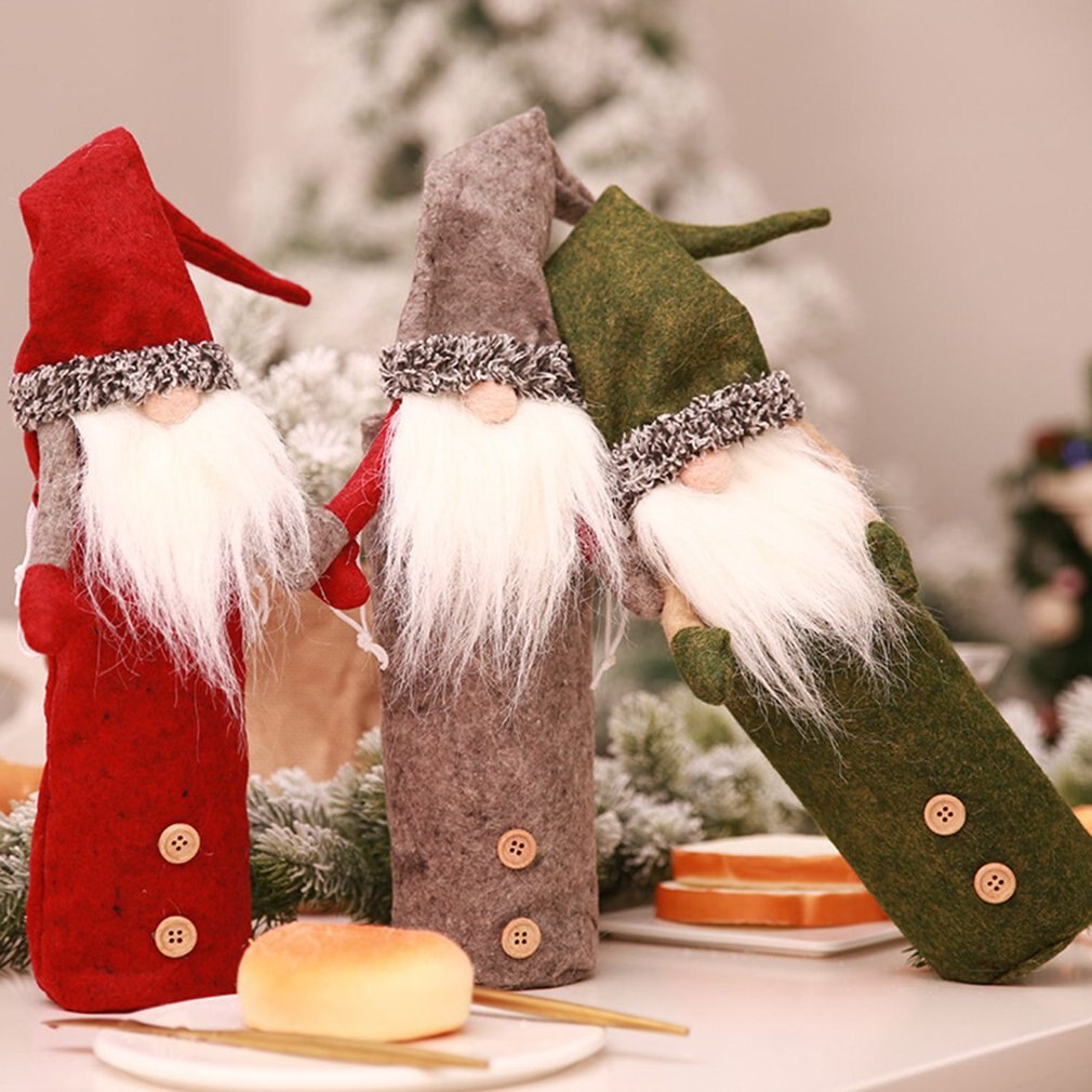 Juledekoration julemanden alf flaske dækker festival år middagsselskab julepynt til hjemmet