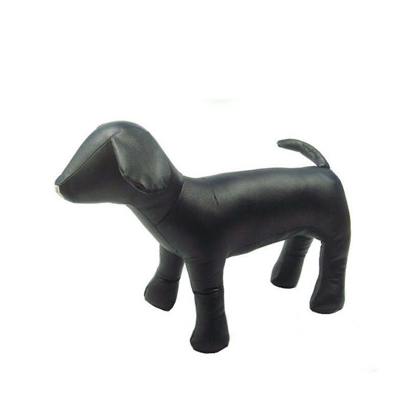 Læder hund mannequiner stående position hunde modeller legetøj dyre butik display mannequin 3 størrelse legetøj dyre butik display