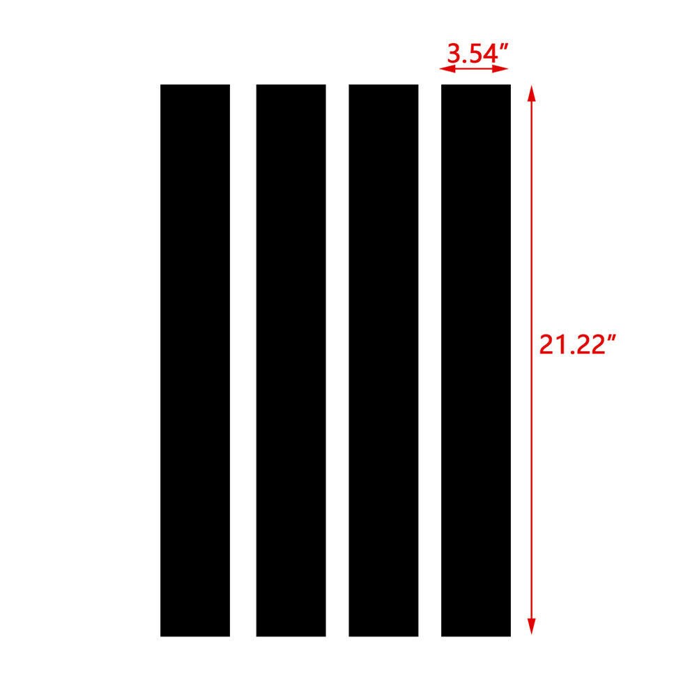 4 Stuks Decal Stickers Zwart Racing Car Bonnet Diy... – Grandado