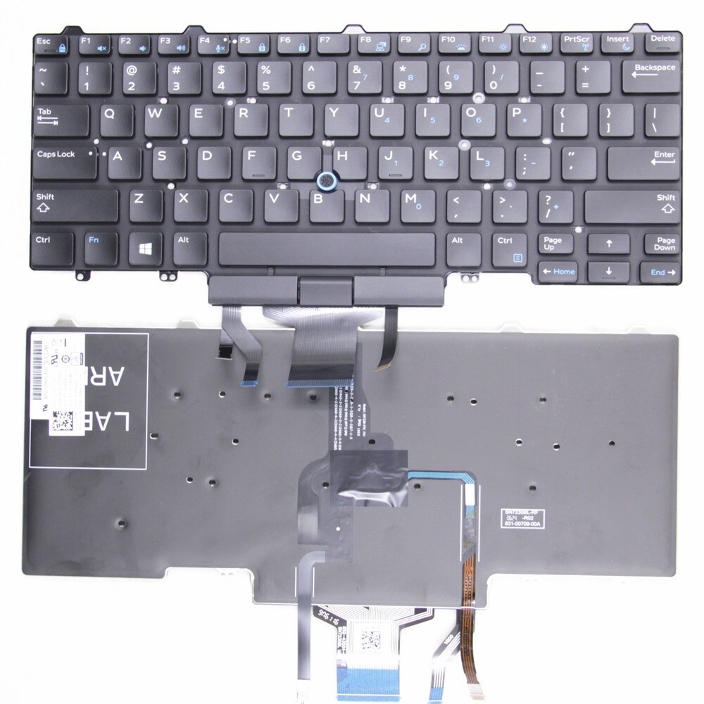 US English Backlit Original Laptop keyboard for Dell Latitude E5450 E5480 E5470 E7470 7480 7490 3340 3350 0D19TR 094F68