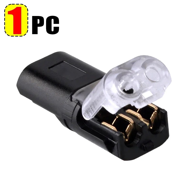 Universal- Auto Schnell Draht Stecker 2-Stift Typ Elektrische Kabel Stecker Wasserdicht Solderless Multifunktions Stecker Auto Zubehör: Farblos