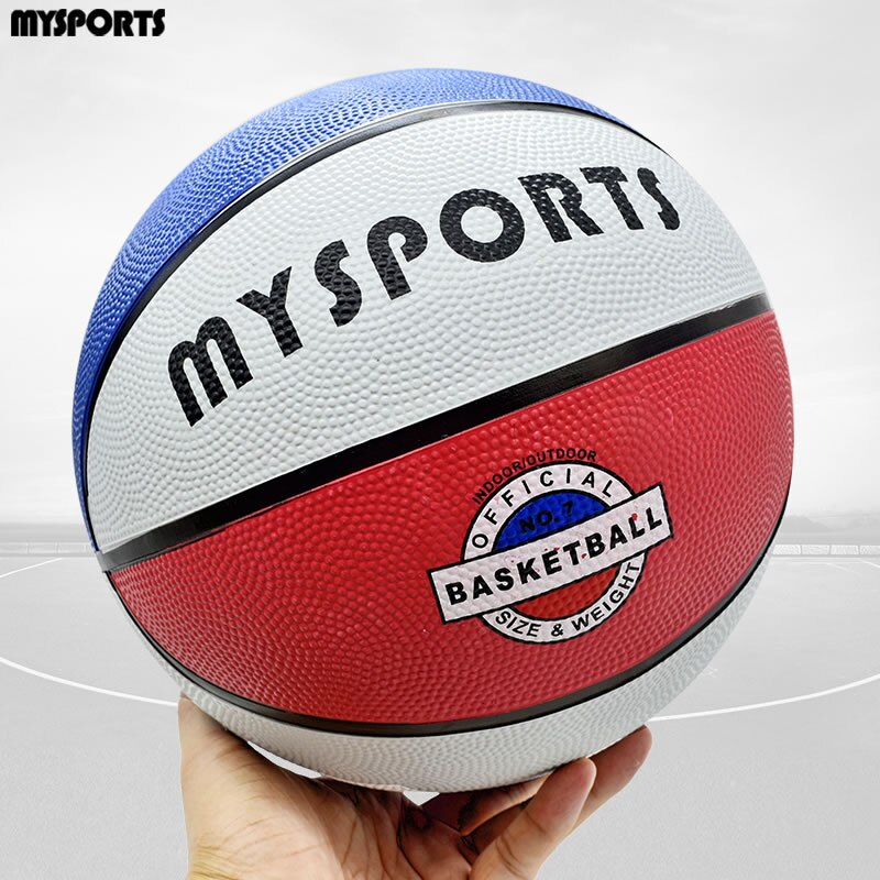 Basketball outdoor No. 7 standard blue ball adult children Primary School students rubber ball cement floor street ball