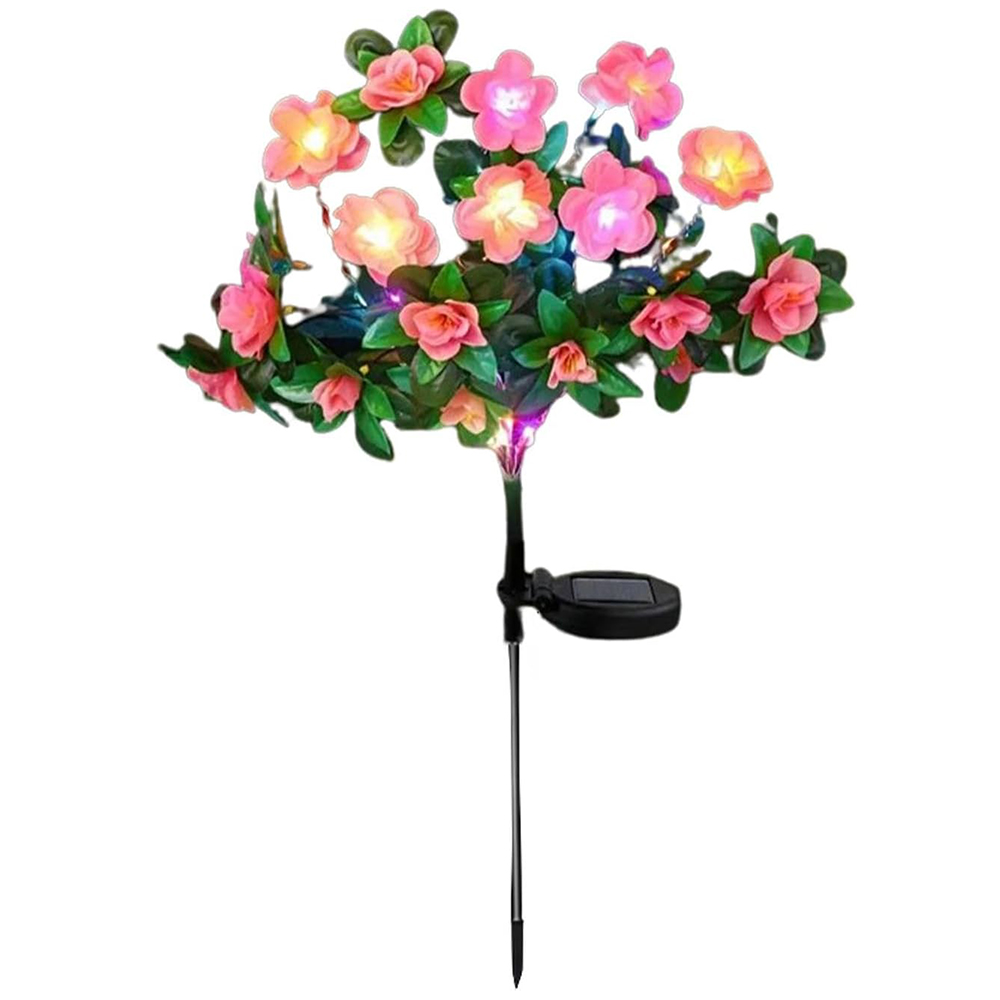 Led-solcellelampe vanntett azalea-solcellelampe utendørs dekorativ for hage, plen, stibelysning, bryllupsdekor: Måneblå