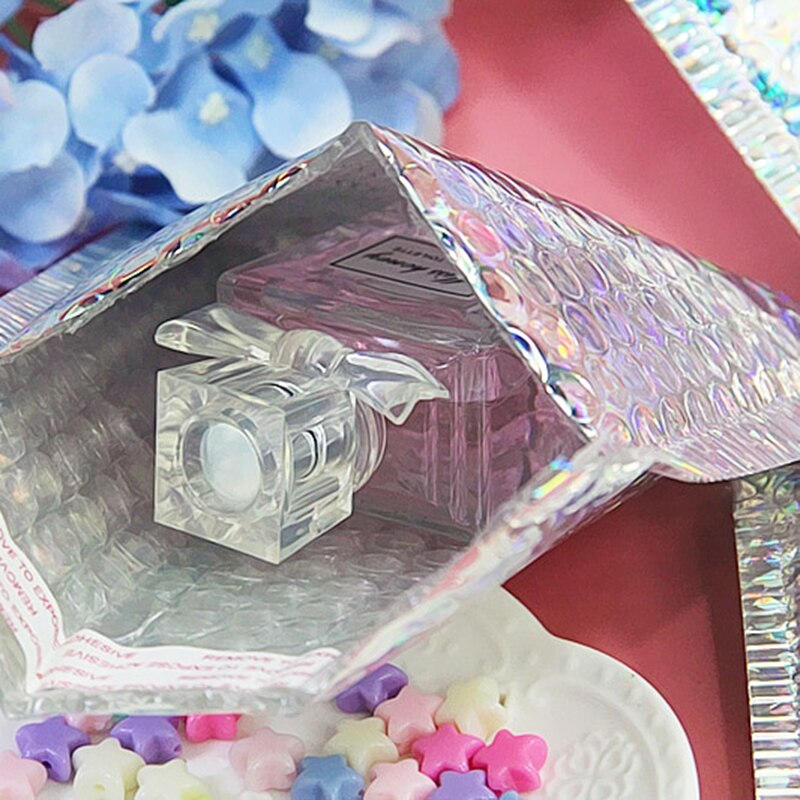 10Pcs Holographic Metallic Bubble Mailer Packaging Glamour Colorful Silver Shades Foil Cushion Padded Envelopes